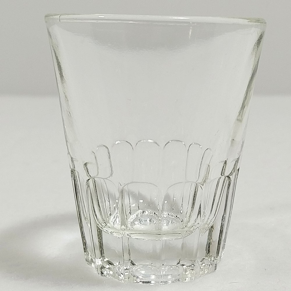 Vintage Shot Glass Thick Bottom Clear Glass 1oz. #1329